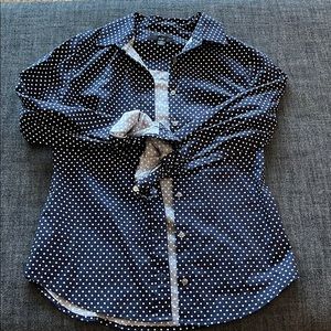 j. crew slim navy button down shirt like new
